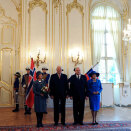 The welcoming ceremony took place at the presidential palace in Bratislava (Photo: Radovan Stoklasa / Reuters /Scanpix)